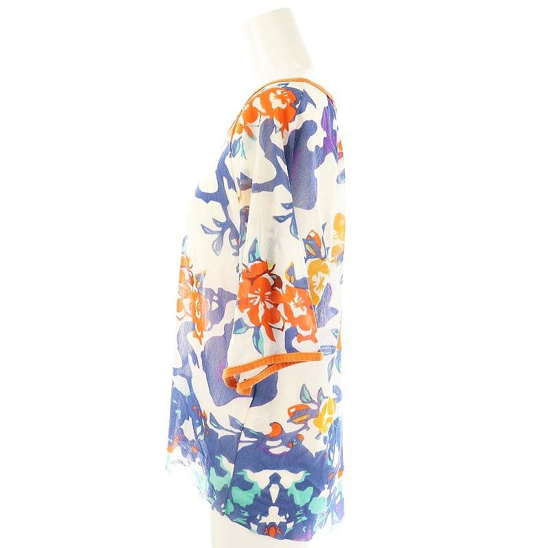 ヴィヴィアンタム VIVIENNE TAM フラワー柄パワーネットトップス