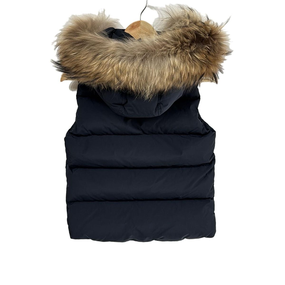 WOOLRICH ウールリッチ ダウンベスト サイズS レディース - ダークネイビー タヌキ 秋 冬