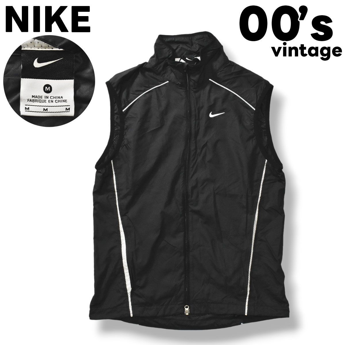 テック系 古着】 00s archive ナイキ NIKE ジップアップ ベスト M