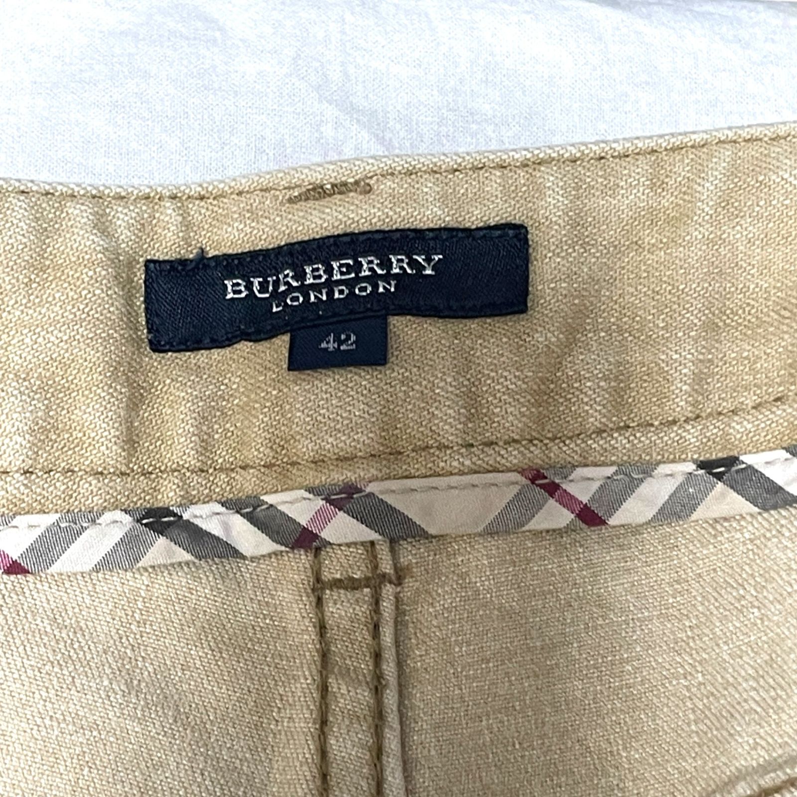 バーバリーロンドン BURBERRY LONDON パンツ ベージュ NWT BURBERRY LONDON PANTS beige cotton 5 pocket trousers