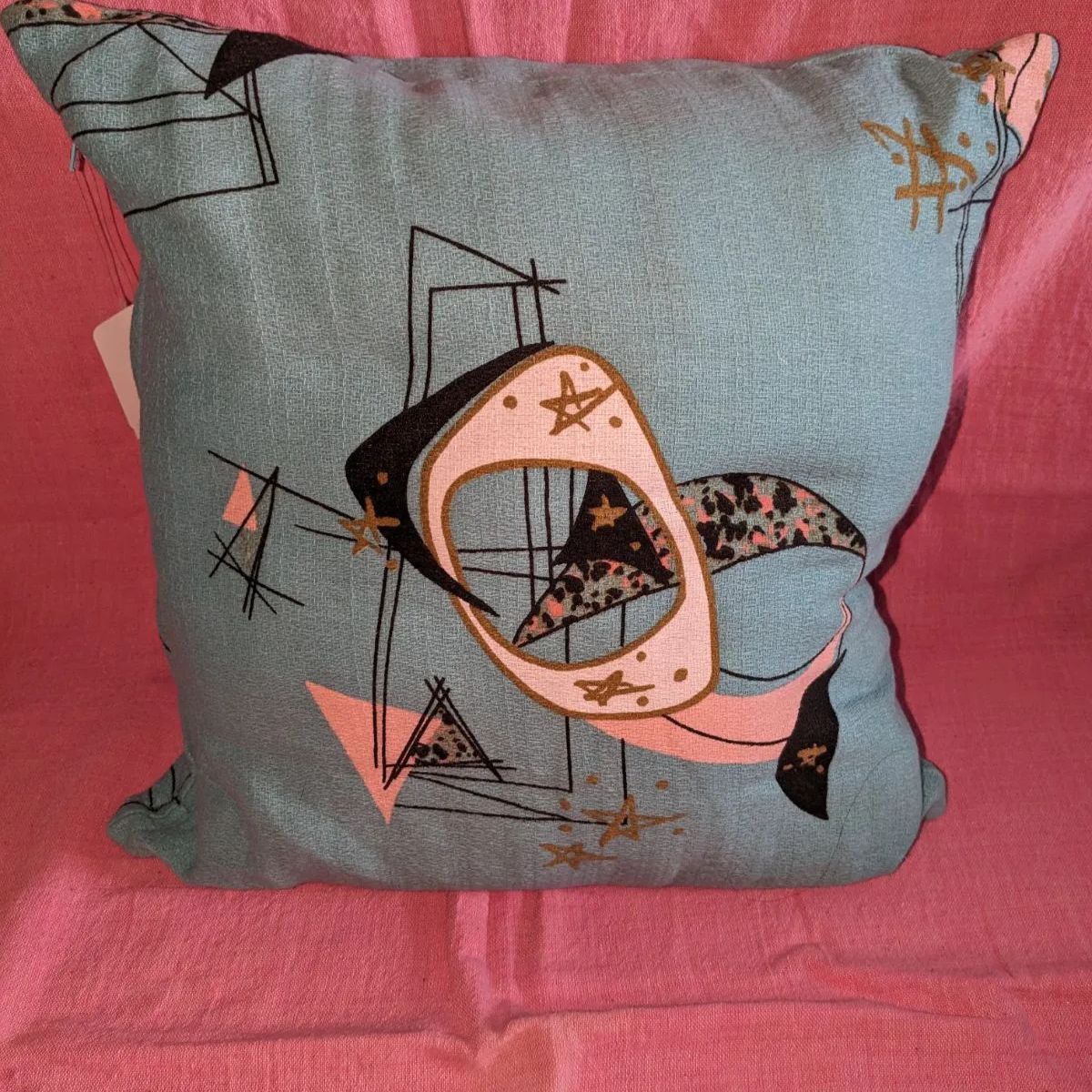 50,s柄 カーテン2枚ブルーパレット140