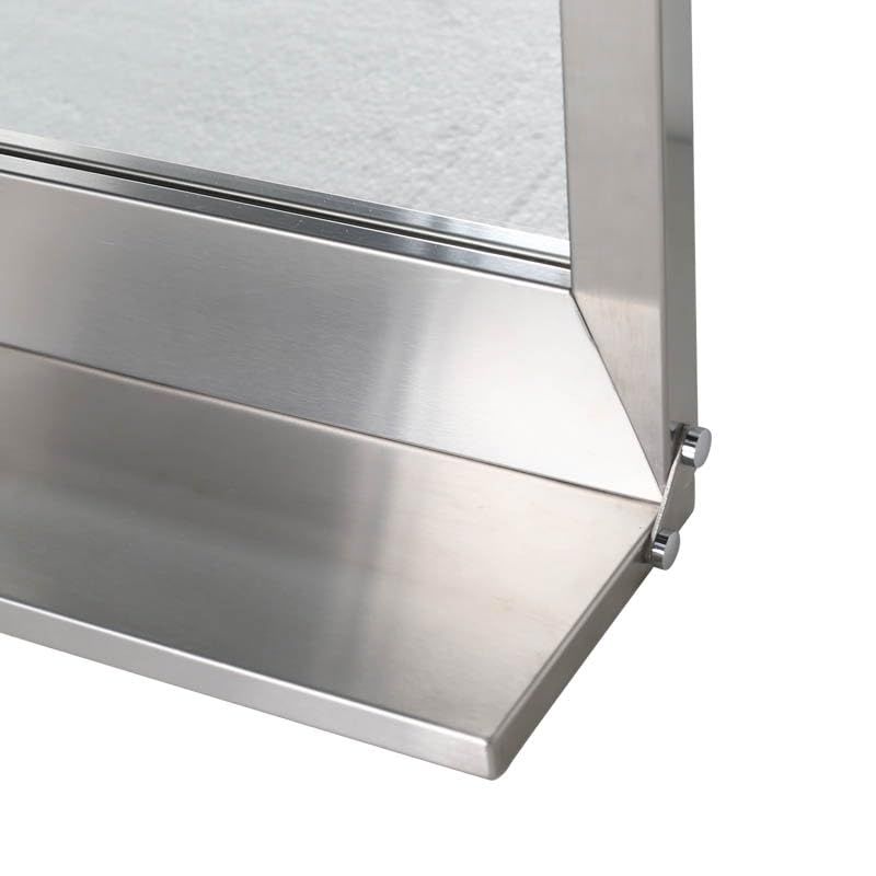 在庫セール ダルトン Dulton 棚付き鏡 ステンレス スチール フレーム ミラー ウィズ ブラケット S 高さ500×幅370×奥行130mm RN-0413 1