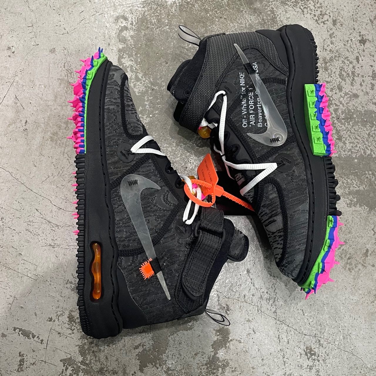 国内正規 未使用品 Off-White NIKE Air Force 1 Mid Black コラボ エア 