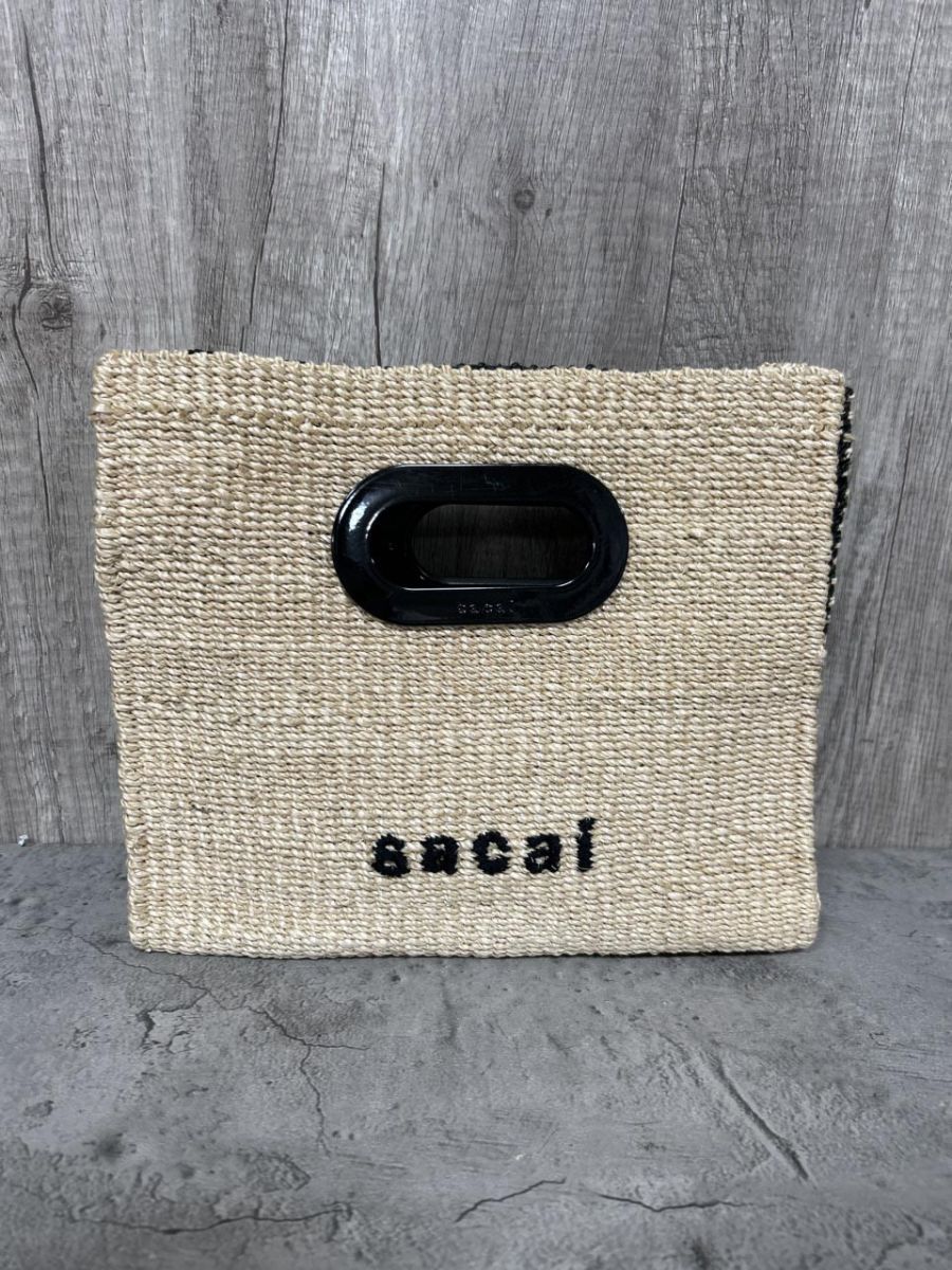 sacai サカイ ハンドバッグ カゴ バッグ sizeF|ベージュ×ブラック ◆◎レディース