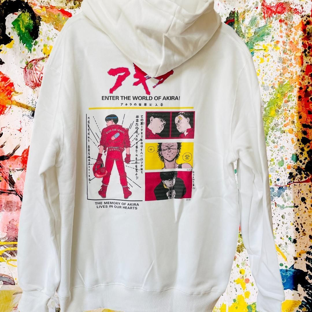 AKIRA Reprint Hoodie Hoodie White Mens Neo Tokyo Cotton Male Clothing Tops Unique Vintage Clothing Brand New Stylish High Design Male Movie Anime Manga Retro Black Unique Emo