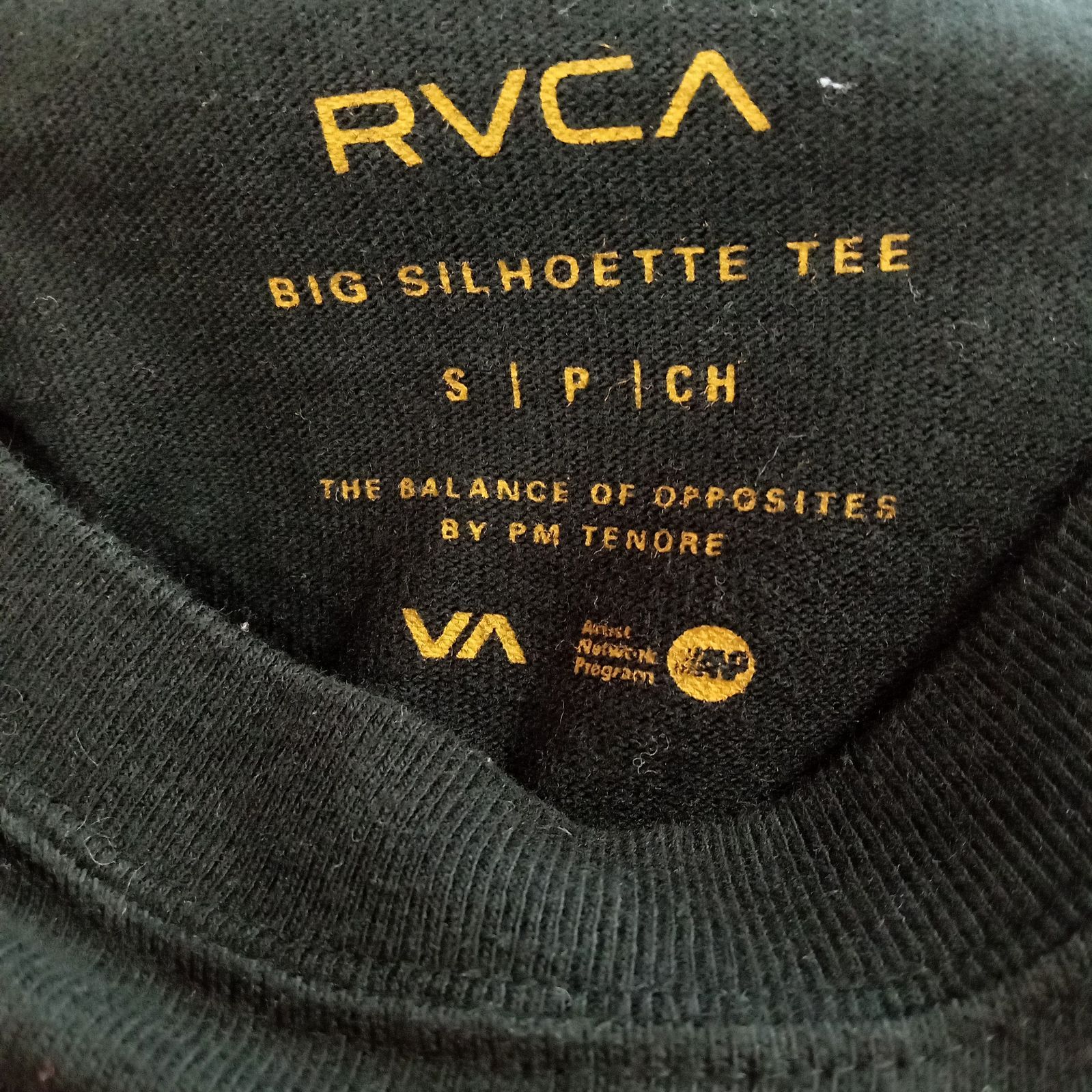 RVCA】ルーカ/BIG SILHOUETTE TEE /テープロゴロンT/S - ユーズド