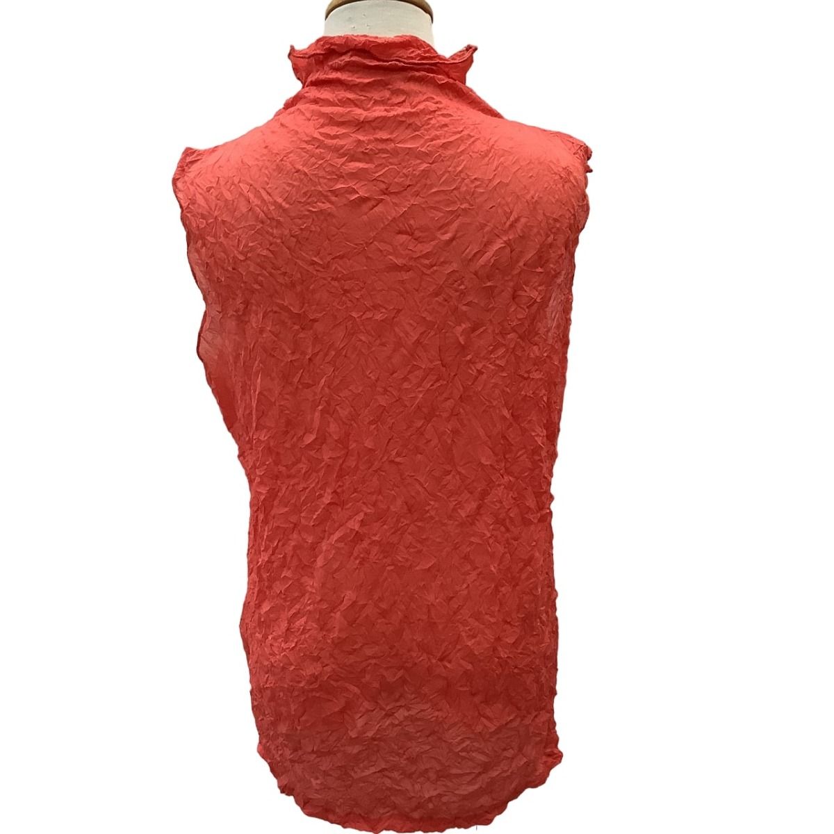 ♪♪ISSEY MIYAKE イッセイミヤケ シワ加工 ノースリーブカットソー SIZE L IM82-JJ502 オレンジ