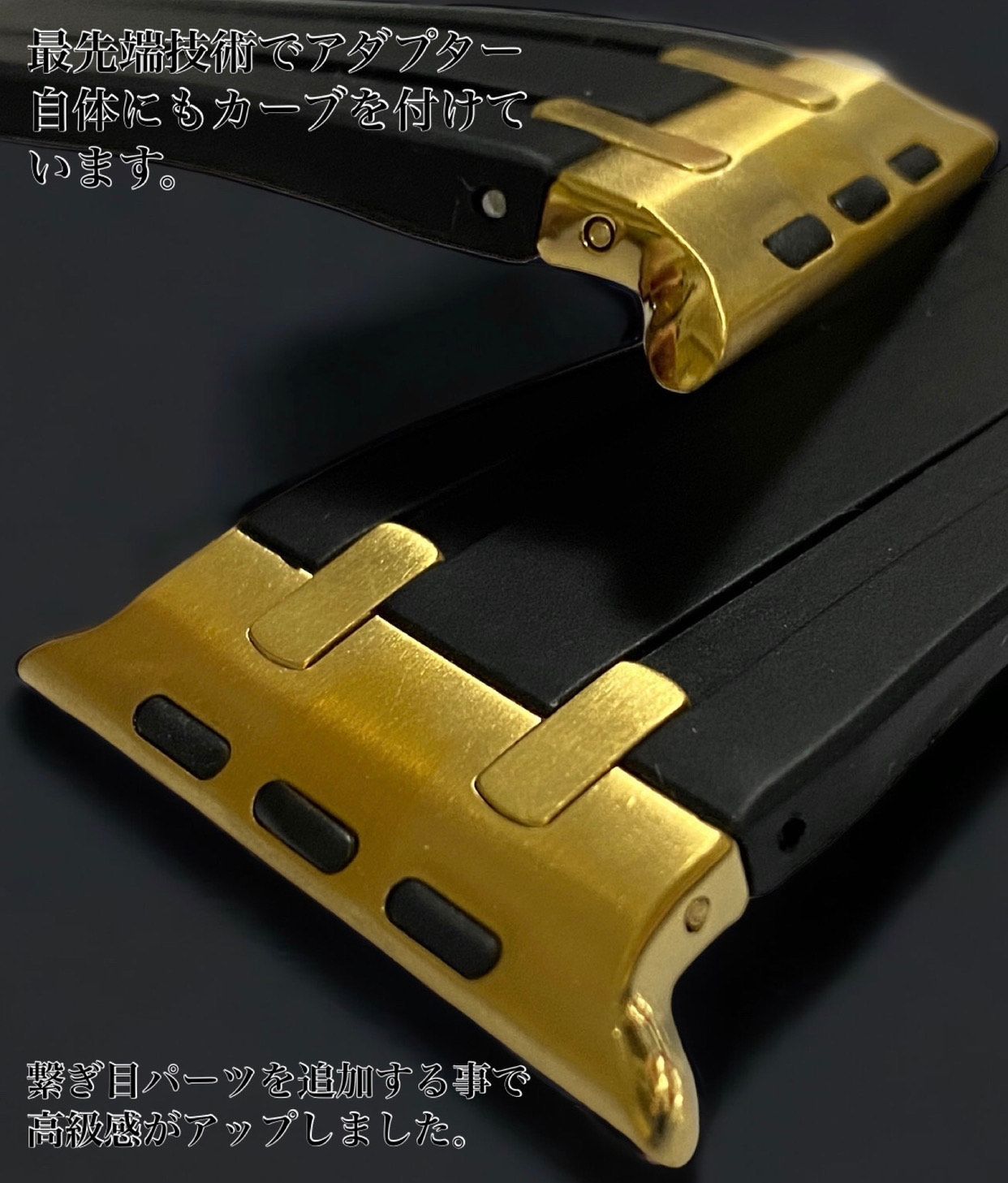  オレンジゴールド Apple Watch バンド ラバーベルト ステンレス316 L メンズ レディース スポーツ 49 mm 45 44 42 41 40 38 ラバーベルト 時計