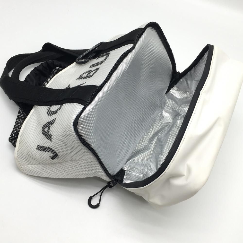 ジャックバニー 二層式カートバッグ 白×黒 下段保冷 カラビナ