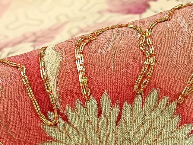平和屋着物□豪華振袖 駒刺繍 草花文 金銀糸 正絹 逸品