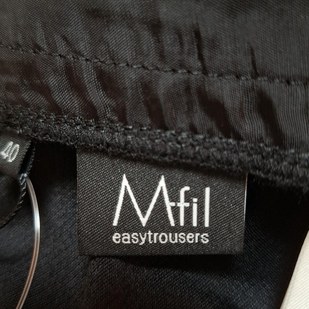 エムフィル パンツ サイズ40 M レディース バブリーダブルクロス ワイドパンツ 252-13072 黒 フルレングス ウエストゴム 2025SS DECORATOM_COM_BR