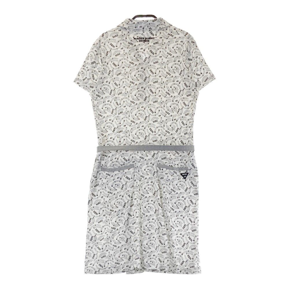 サイズ 1 MASTER BUNNY EDITION マスターバニーエディション 半袖ワンピース 総柄 ホワイト系 240101365168 ゴルフウェア レディース ストスト