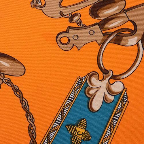 エルメス スカーフ HERMES カレ90 シルク MORS et Gourmettes 馬銜と鎖