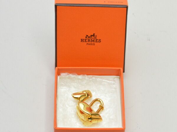 HERMES エルメス 1992年限定 カデナ ペリカン バッグチャーム 箱付き