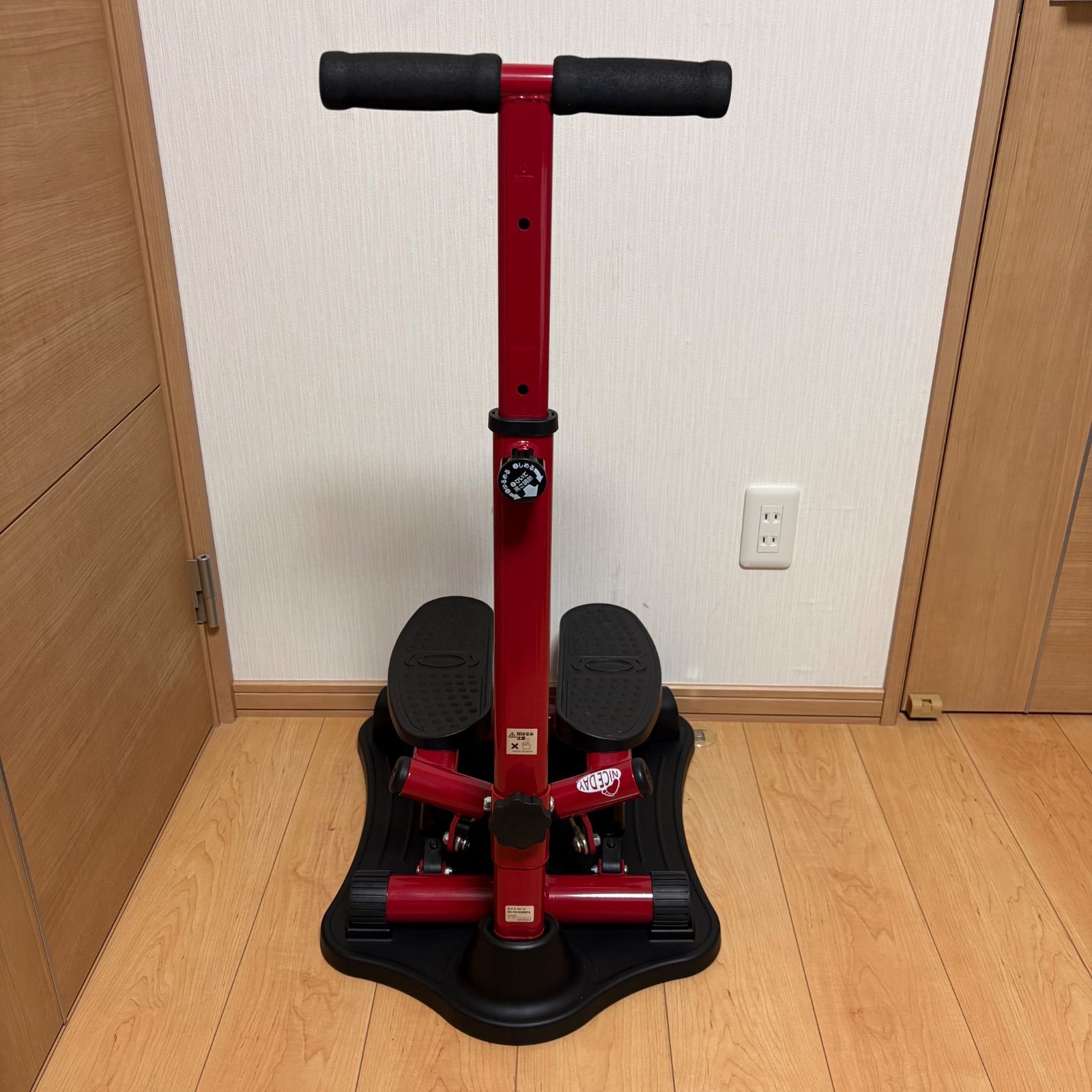 ナイスデイ NICE DAY 健康ステッパー ハンドル付 レッド 赤