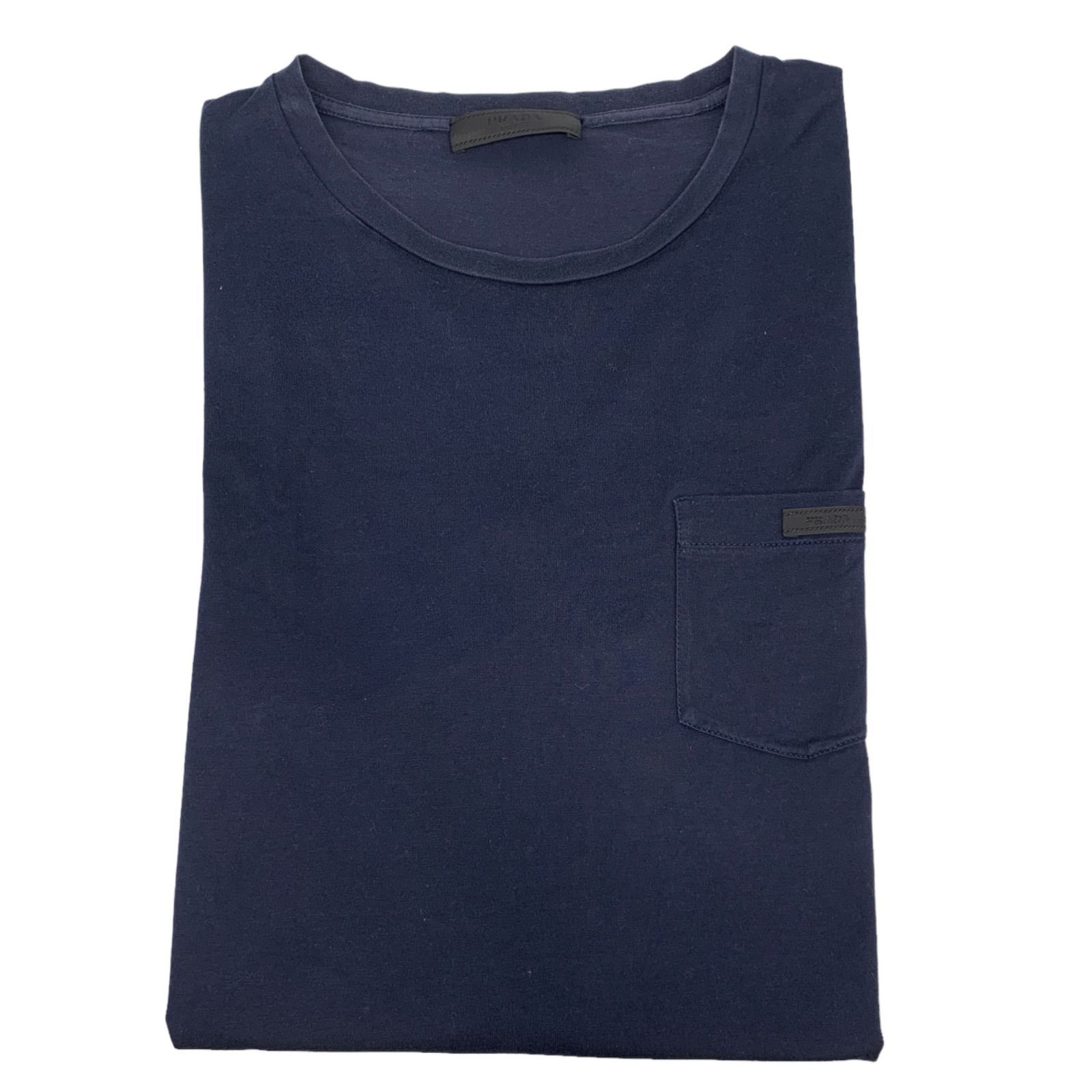 ♪424 PRADA プラダ ポケットTシャツ 半袖 ネイビー メンズ Sサイズ 