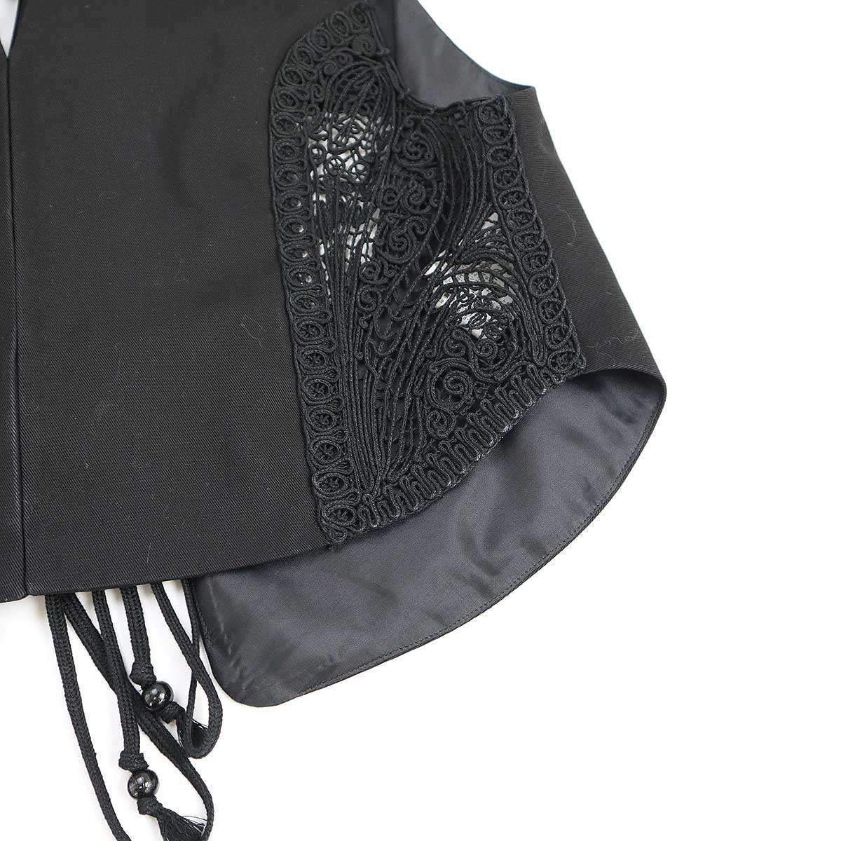 マメクロゴウチCording Emb Detail Cotton Vest