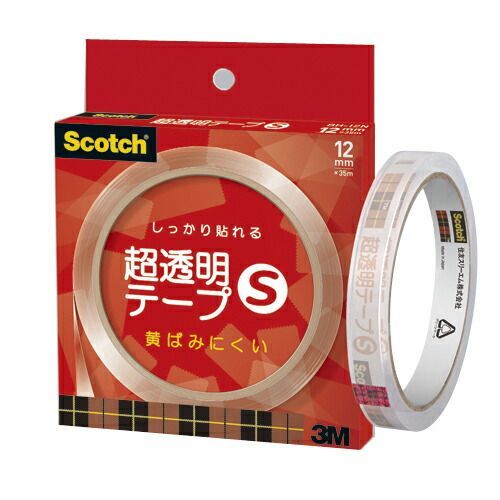 スリーエム スコッチ［Ｒ］超透明テープＳ BH-12N 1巻