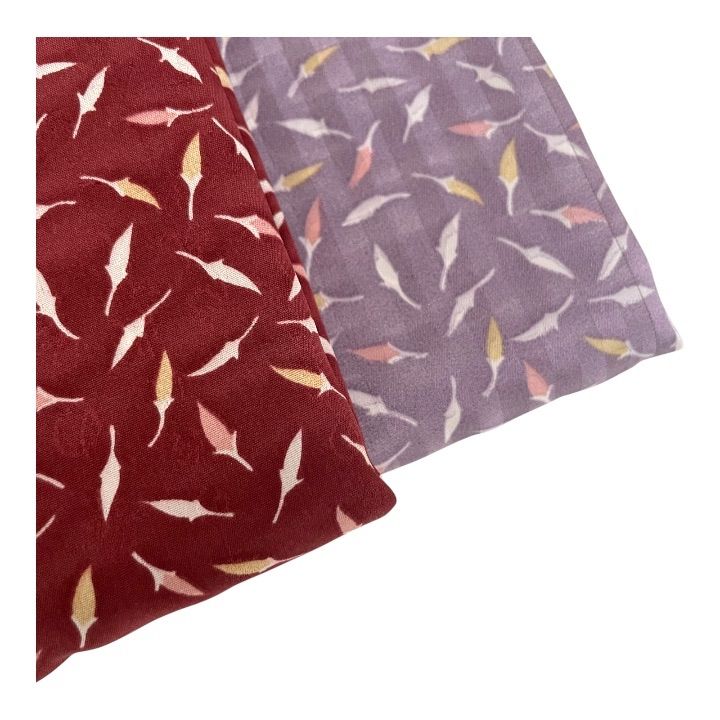 レディース 正絹 長襦袢 半衿付 Mサイズ 唐辛子 臙脂 藤色 M MERCADOAVALIA_COM_BR