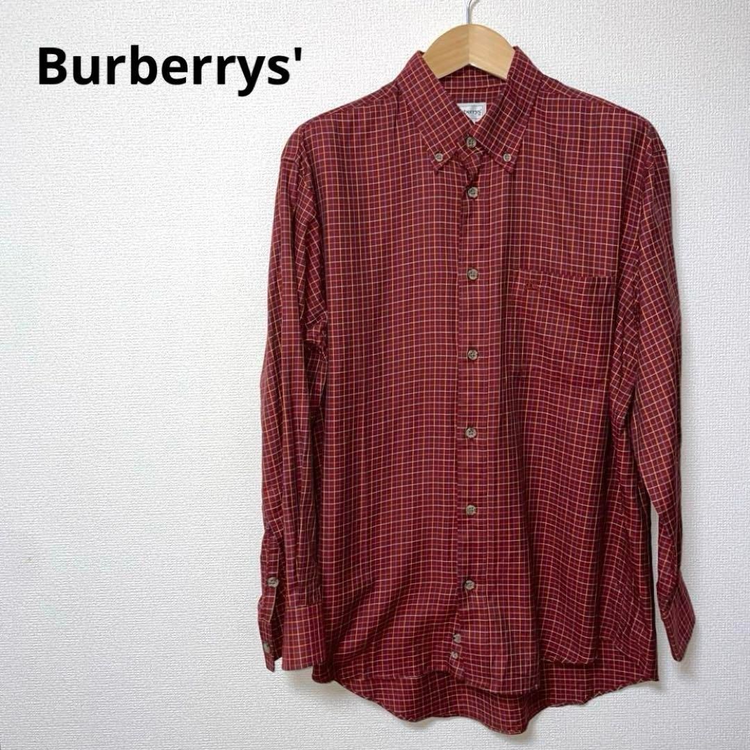 Burberrys バーバリー チェック柄 長袖シャツ 赤 LY