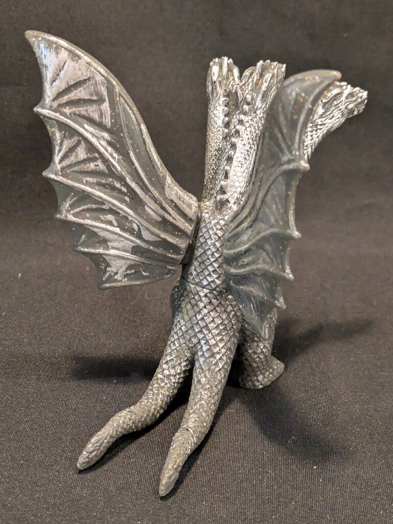 マルサン Z-SofviEX 昭和キングギドラ グレーラメ成型/銀塗装 サンプル