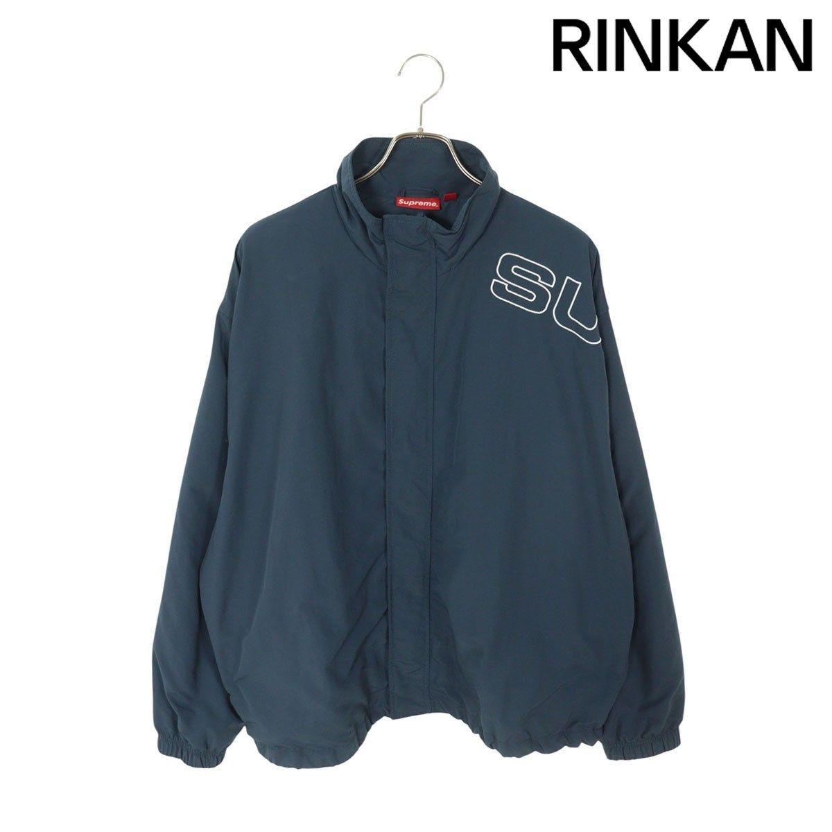 【極美品】人気 シュプリーム スペルアウト トラックジャケット ブルゾン 黒 M シュプリーム 23AW Spellout Embroidered Track Jacket スペル