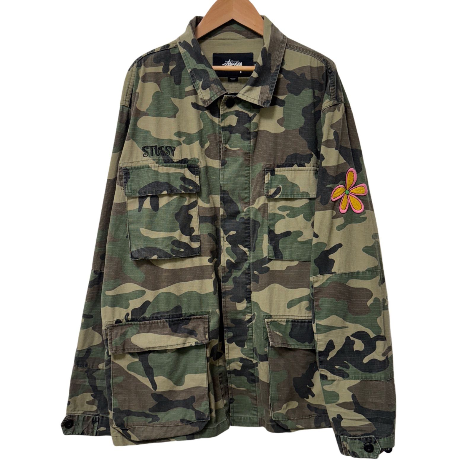 Stussy ミリタリージャケット Lサイズ stussy ステューシー ミリタリージャケット L 刺繍ロゴ ワン