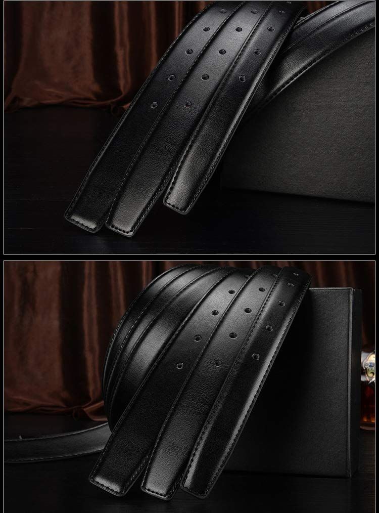 商品 穴あり 本革 バックルなし ロングサイズ ベルト交換用 幅2.8～3.5 cm 包装付き メンズ 取付 Nelbons ピン式