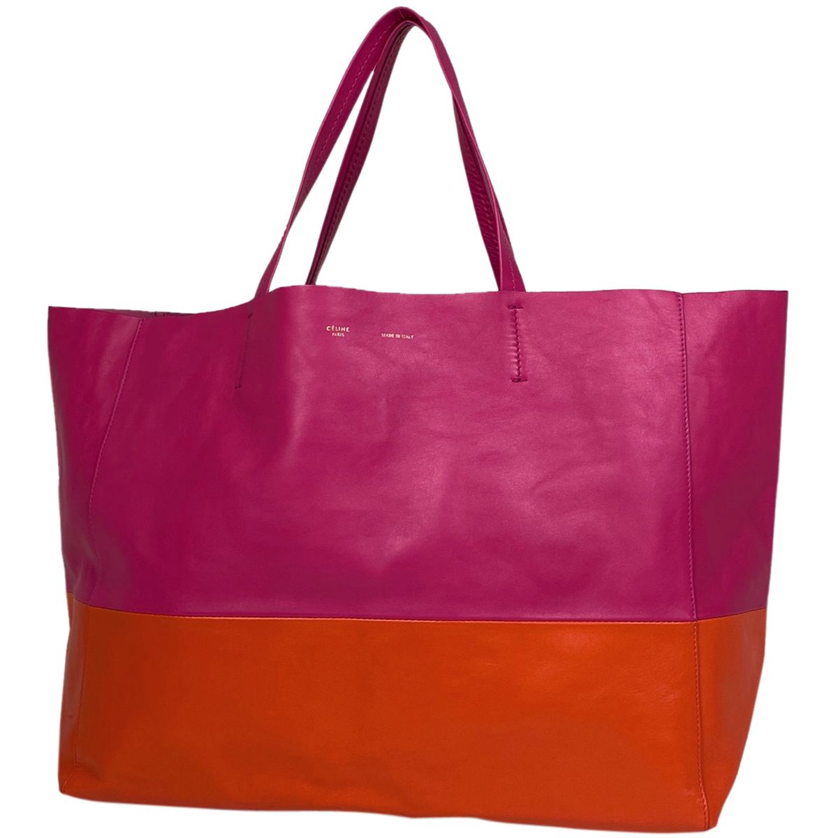 セリーヌ CELINE ロゴ トートバッグ ホリゾンタルカバ バイカラー 