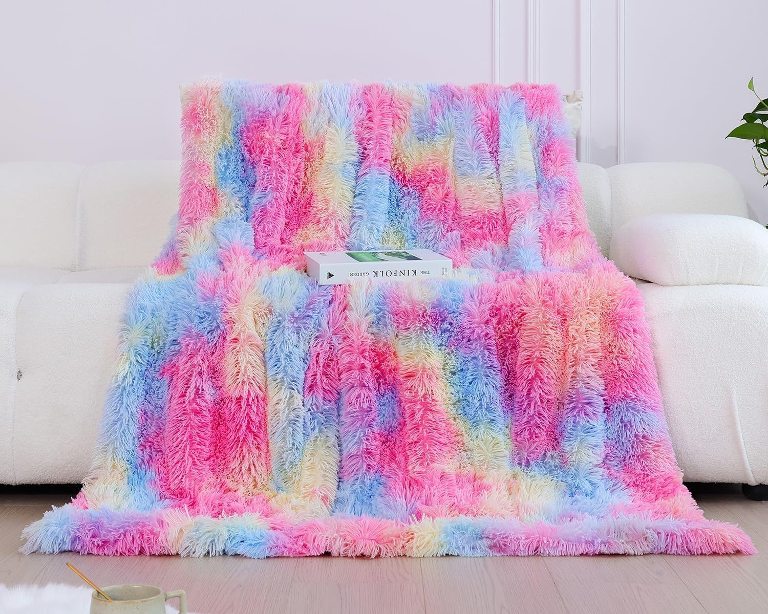 【新着商品】シングル 130x160cm 毛布 ブランケットロングシャギー 暖かい KANKAEU 柔らかい生地 可愛いしふわふわ