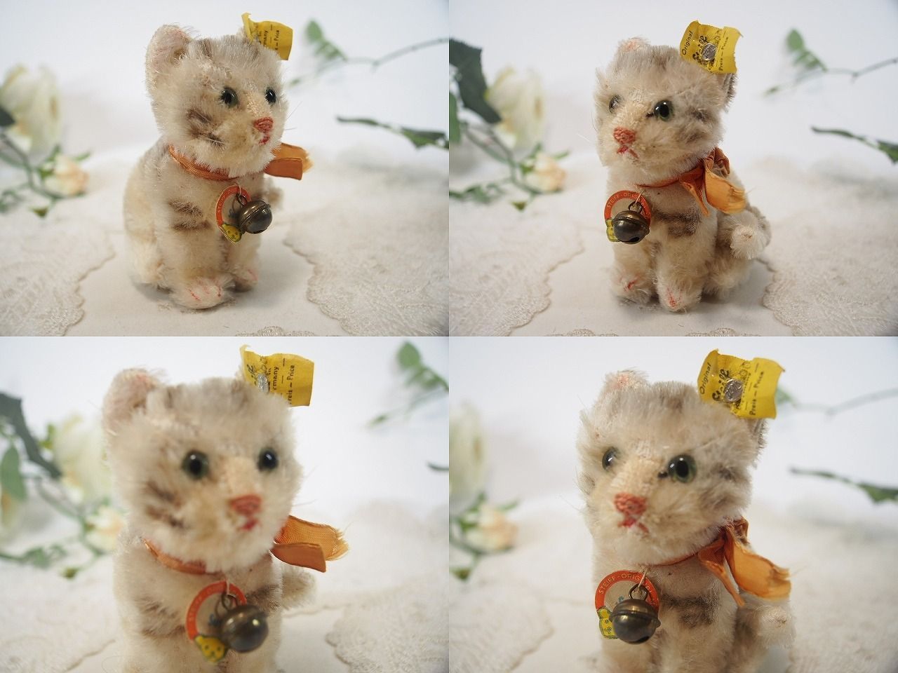 シュタイフ☆Susi Cat 10cm オールID完品☆最小サイズ/猫の