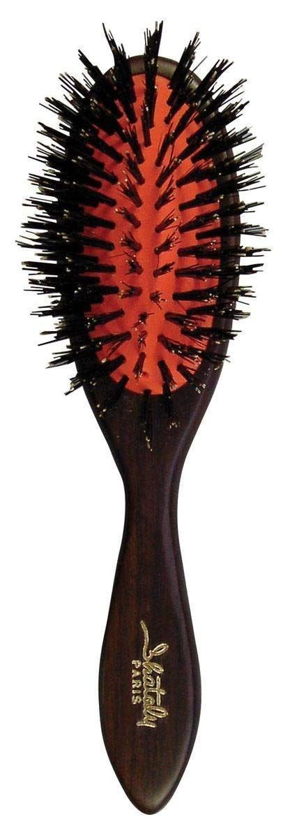 新着商品 大阪ブラシ シャトリクッション猪毛 小 ヘアブラシ ブラック 1個 x 1