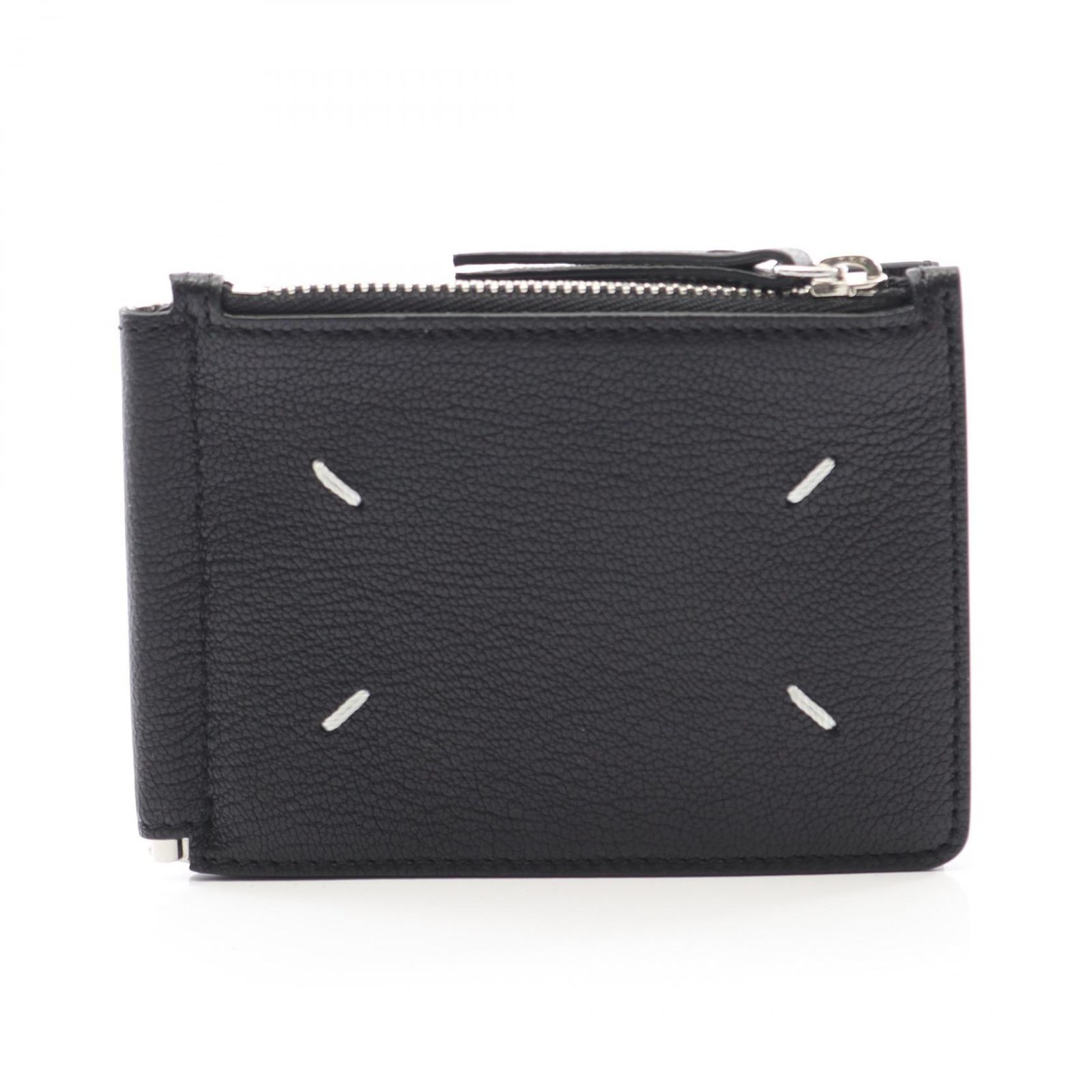 新品クリップ付き！】イルビゾンテ マネークリップ レザー 黒 ミニ財布