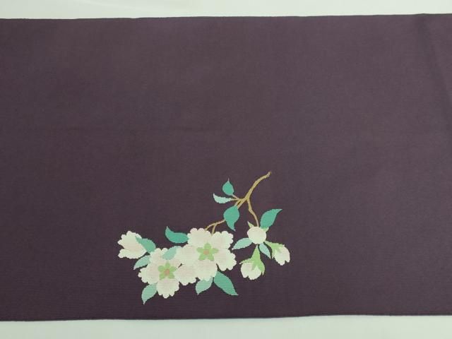 平和屋本店□極上 西陣 川島織 爪掻き本綴れ 八寸名古屋帯 枝花文 以せ