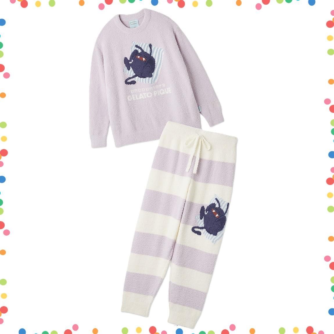 セール ジェラート ピケ ドラゴンクエスト レディース ベビモコプルオーバー-ボーダーロングパンツセット PWNT255010