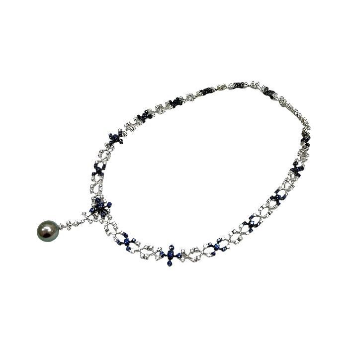 中古特価】TASAKI タサキ ダイヤモン サファイア ブラックパール