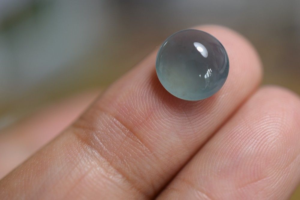 RS10-187 極品 宝石質 高氷種 氷灰青色 天然グアテマラ産 A貨 本翡翠  