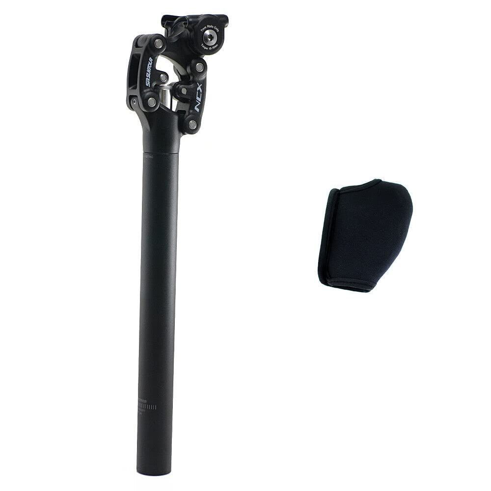 SR Suntour SP12 NCX 30.9X350mm Suspension Seat Post with Protective Cover Black VK2723