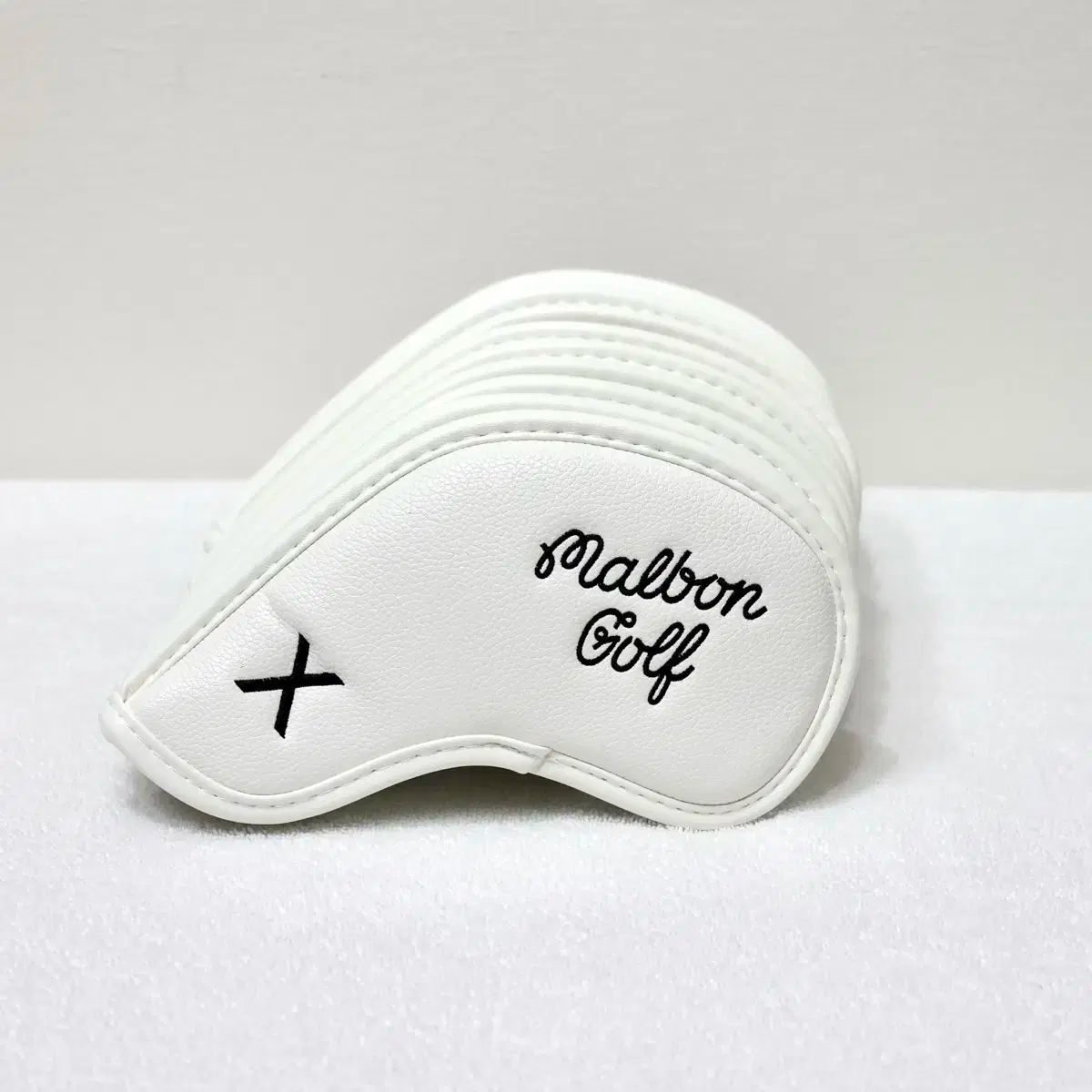 MALBON GOLF マルボンゴルフ ゴルフ アイアン カバー 10p セット ホワイト