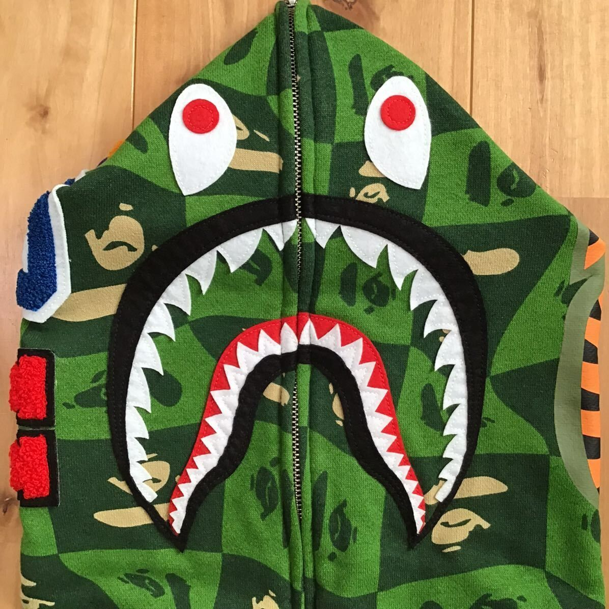 2XL BAPE FACE LOGO シャーク パーカー a bathing ape shark full zip hoodie エイプ ベイプ  アベイシングエイプ XXL - 百貨店の販売