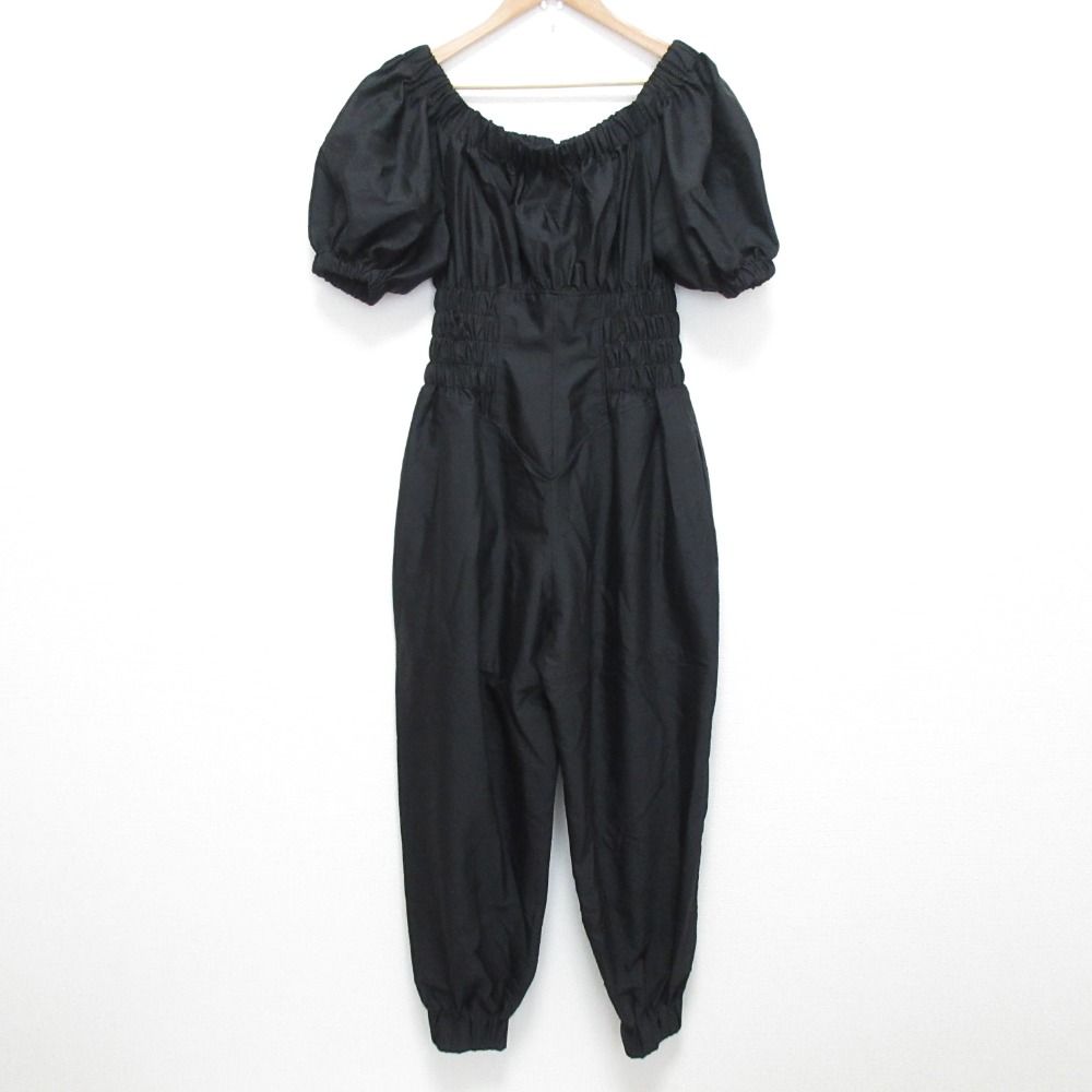 25SS fetico フェティコ OFF-SHOULDER JUMPSUITS オフショルダー ジャンプスーツ オールインワン FTC252-0805 サイズ2 ブラック レディース 古着
