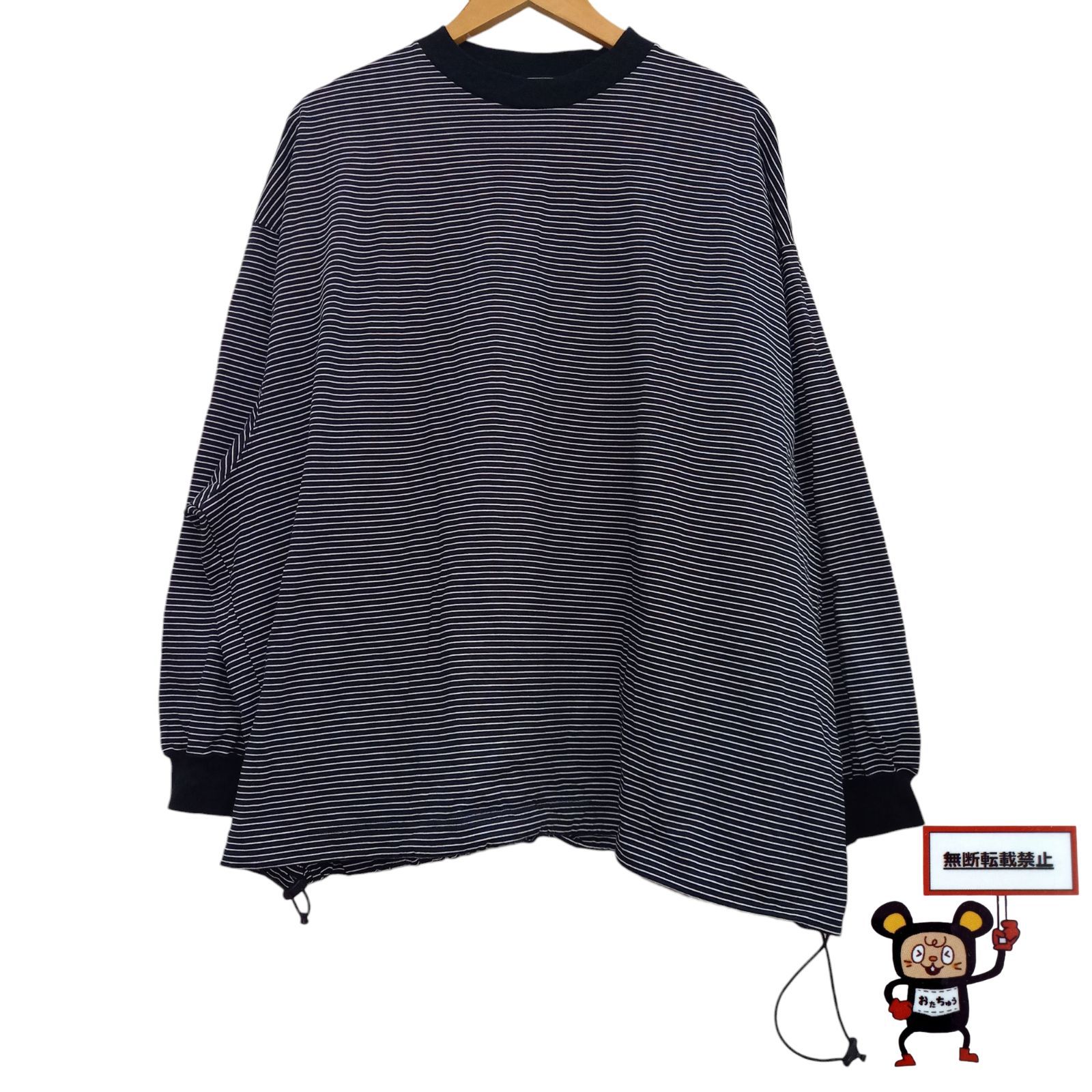 70.is-ness BALLOON BORDER LONG SLEEVE T-SHIRT