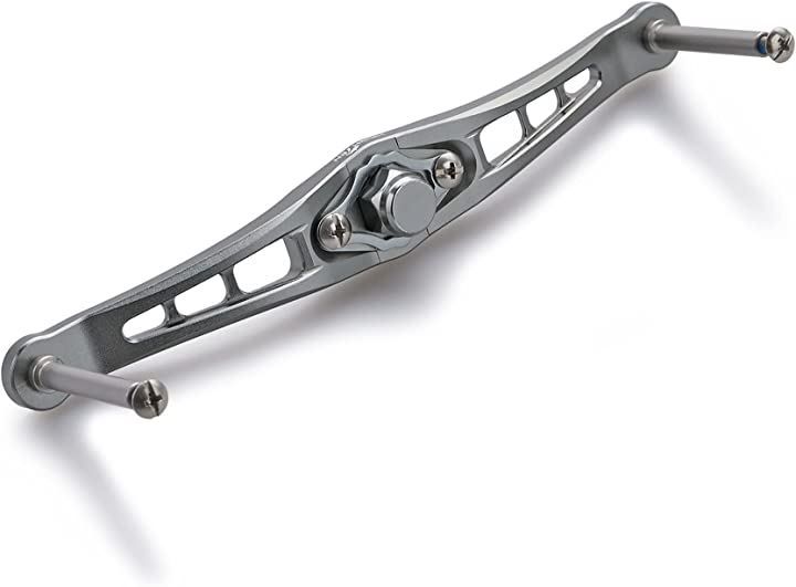 HEIGHTEN ベイト リール ハンドル ノブ無し シマノ ダイワ アブガルシア 通用 ベイトリール Wing Series 120mm ガンメタル 605( ガンメタル,  120mm)