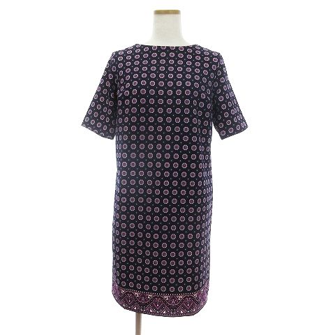 BANANA REPUBLIC カシュクールネックデザイン半袖ワンピース バナナ・リパブリック 花柄カシュクールワンピース サイズ4P M