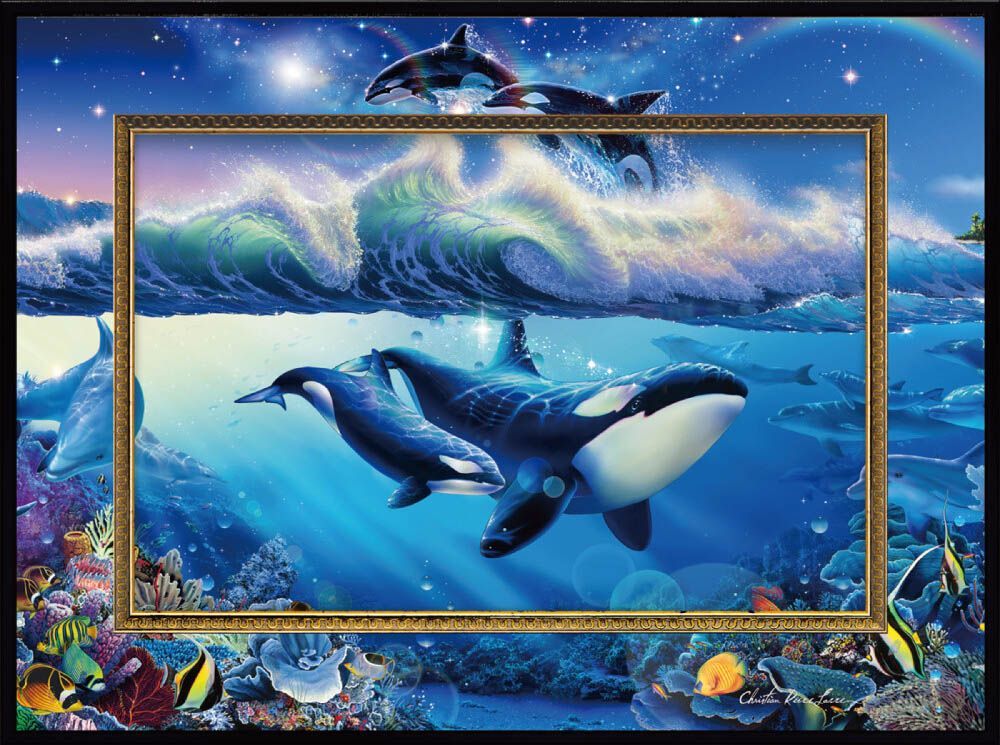 ラッセン ビッグアート「ブルーワールド2」海 マリンアート インテリア