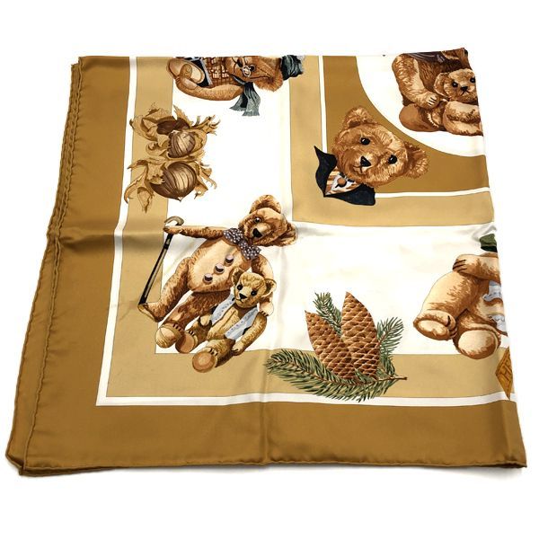 HERMES/エルメス クマ柄スカーフ 多少シミあり - メルカリ