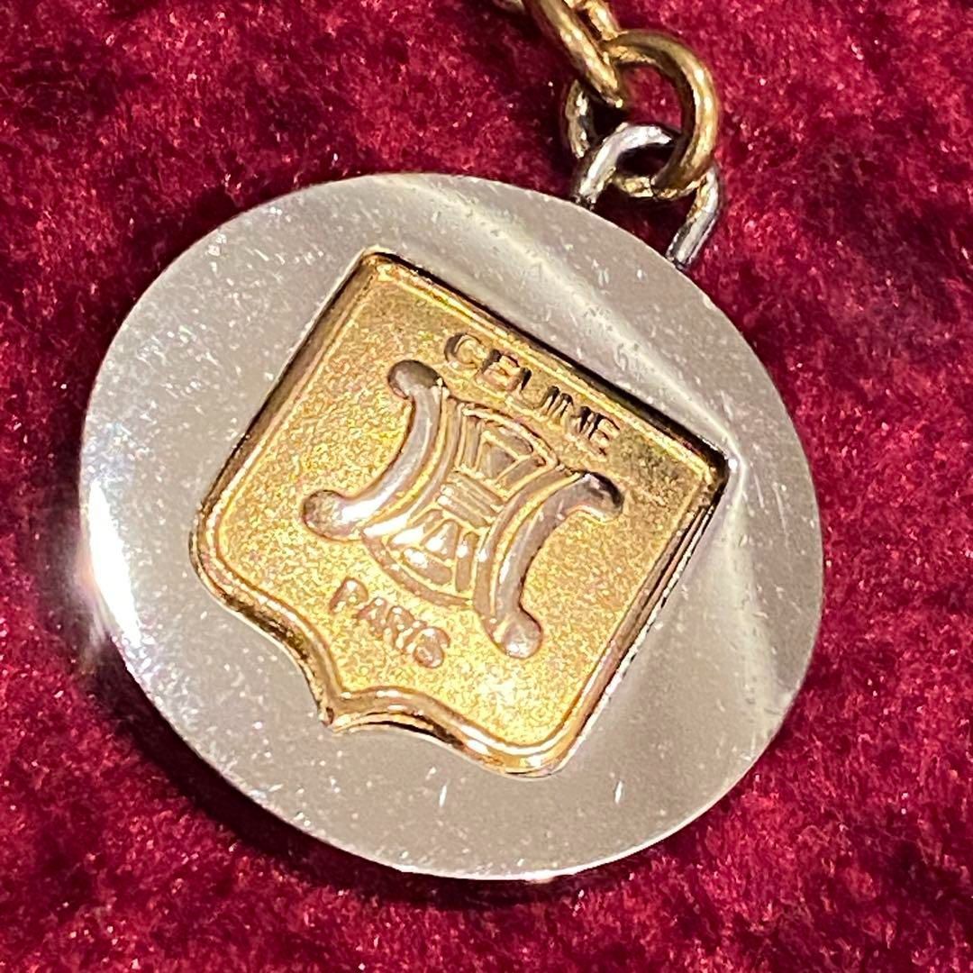 vintage CELINE セリーヌ トリオンフ コンビカラー キーホルダー 