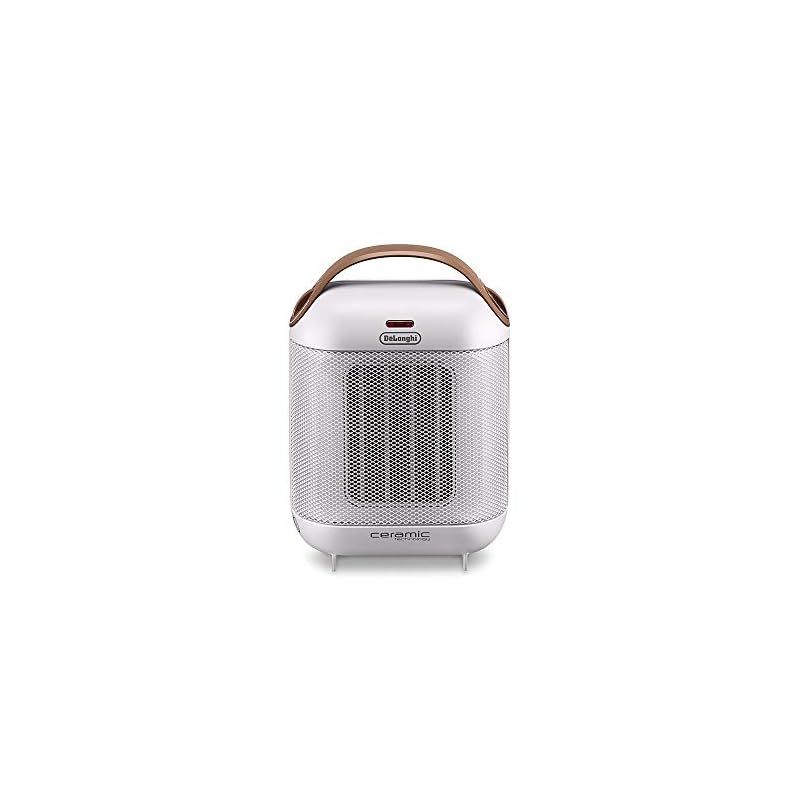 De Longhi デロンギ ファンヒーター カプスーラ HFX30C11-IW セラミックヒーター 足もと 手さき イタリアンデザイン コンパクト 薄型 ハイパワー 送風機能 取り外し フィルター ホワイト デロンギファミリー登録で5年保 0