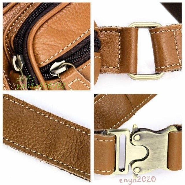 ヒップバッグ レザーウエストバッグ