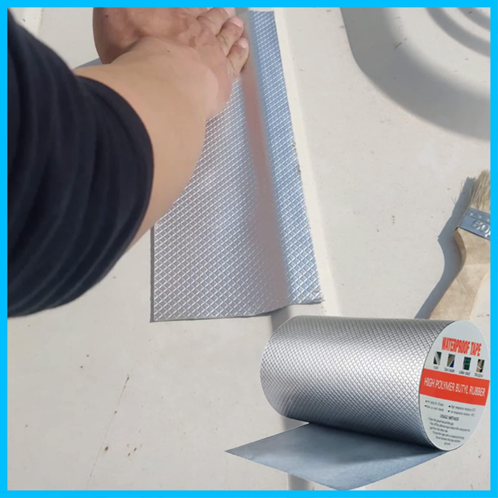 【新着商品】高粘着性多用途強力 防水 耐熱耐低温 テープ コンクリート 屋根 壁 防水用ブチルテープ 耐水雨漏り補修テープ 修理の亀裂 トラックひび割れ補修 屋外 パイプ ホース 水道管水